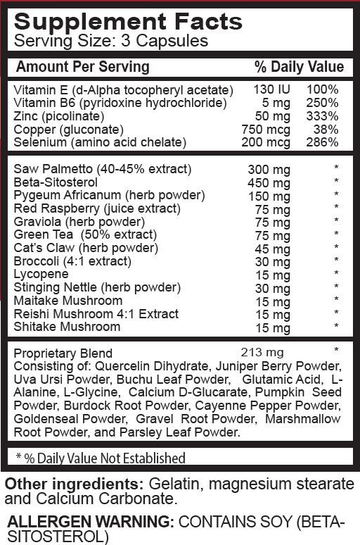 Full Support - PROSTATE SUPPORT - Daytime Raspberry 3 Bottles