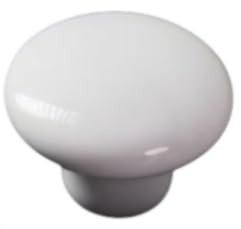 10 Pack White Ceramic Cabinet Knobs, Round, Drawer Pull, Kitchen, Screws