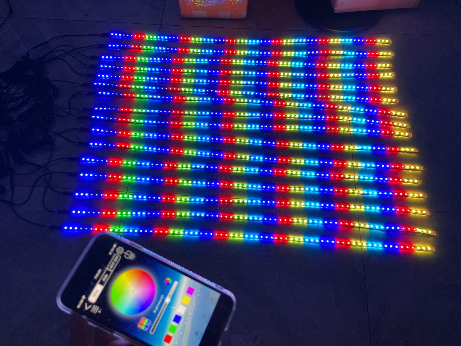 16PCS 4FT Black Out CHASING Tinted LED Strips Lights Slingshot Motorcycle Ryker