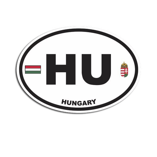 Hungary Oval Sticker Decal