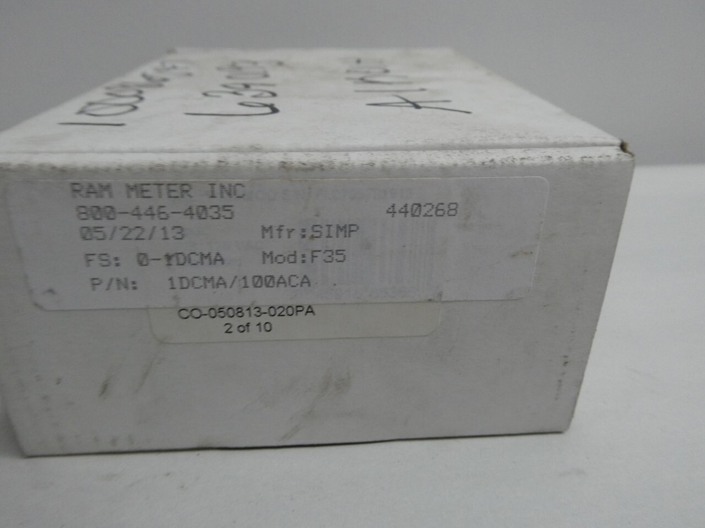 Simpson F35 1DCMA/100ACA Digital Panel Meter 0-1dcma