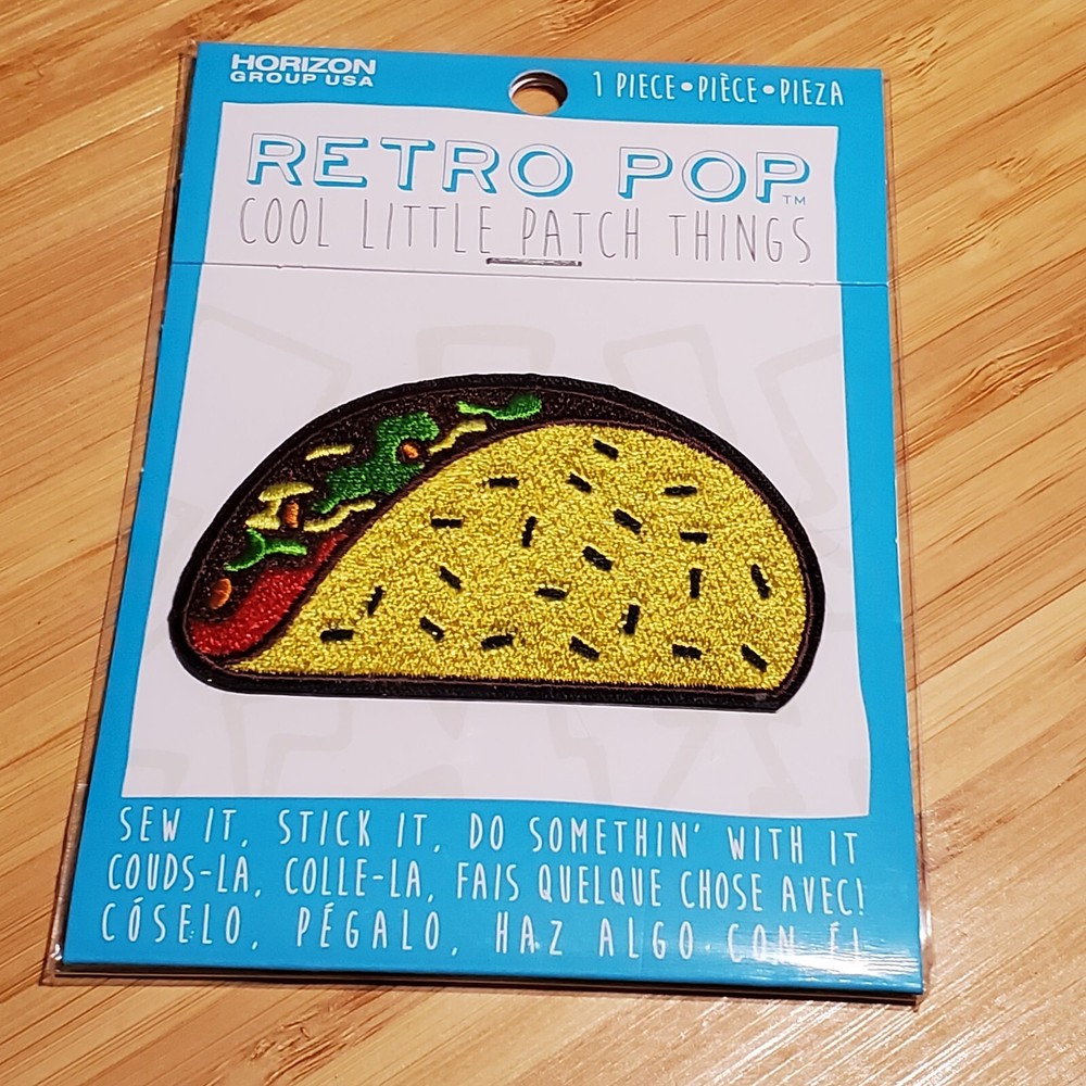 Taco Retro Pop Cool Little Patch Things Appliques Sew On Patch