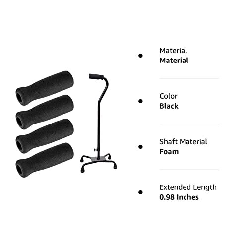 4Pcs Heavy Duty Foam Cane Handle Grip Replacement