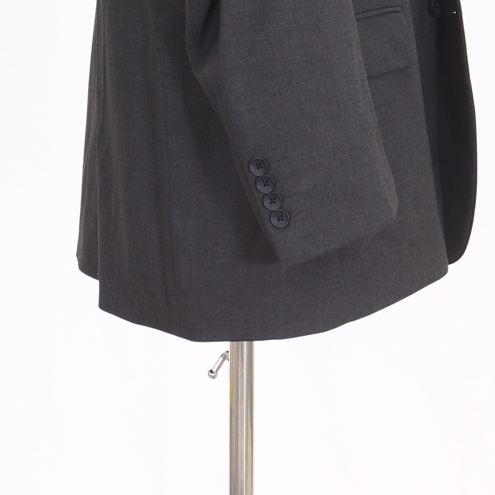 Haggar 44R Gray Sport Coat Blazer Jacket Solid 2B Polyester