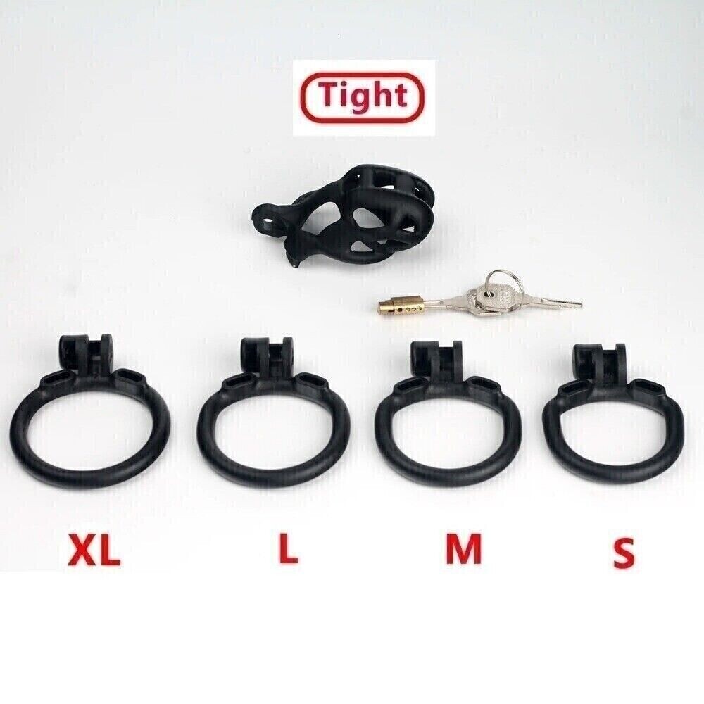 Male Chastity Cage Belt Silicone Device Delay Ejaculation Scrotum Squeeze Ring