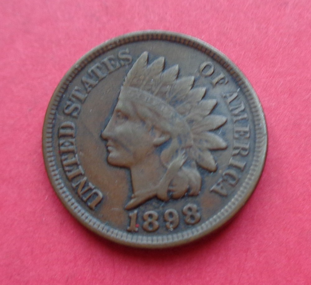 1898  INDIDAN CENT/ SLIGHTLY BENT