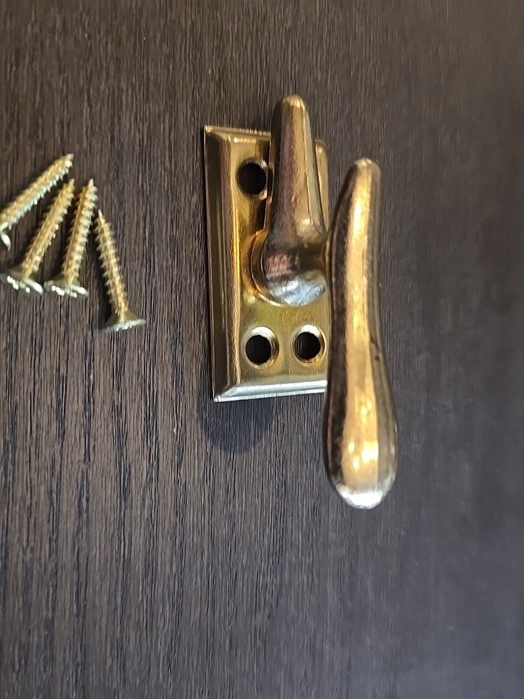 2 In Sash Lock, Brass With Mounting Hardware
