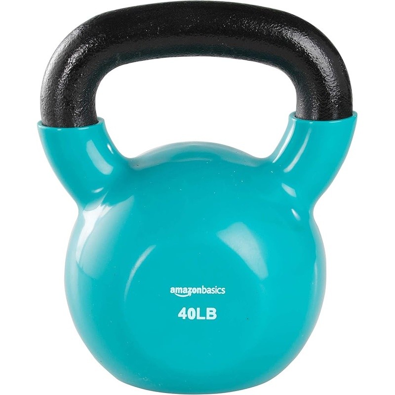 Kettlebell Weight Exercise Strength Training Solid Cast Iron W/ Vinyl Coating US