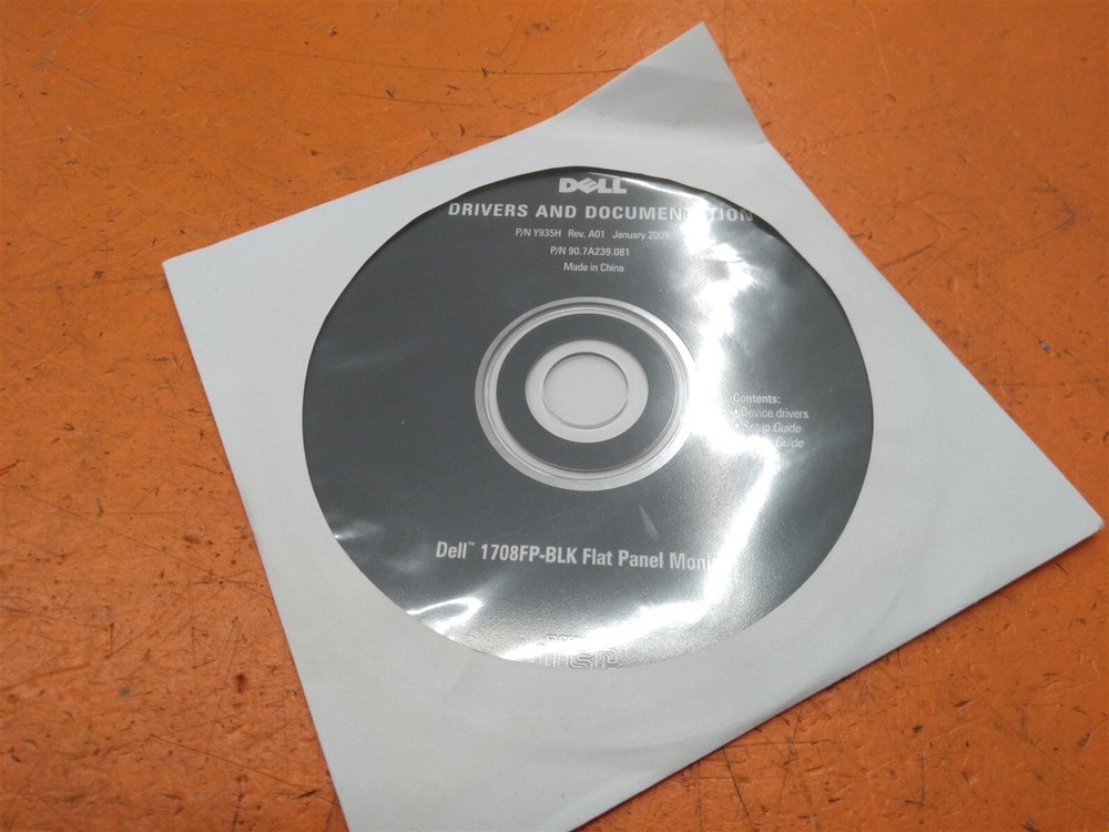 ⭐️⭐️⭐️⭐️⭐️Software CD Disc Dell Drivers And Documentation 1708FP-BLK Flat Panel
