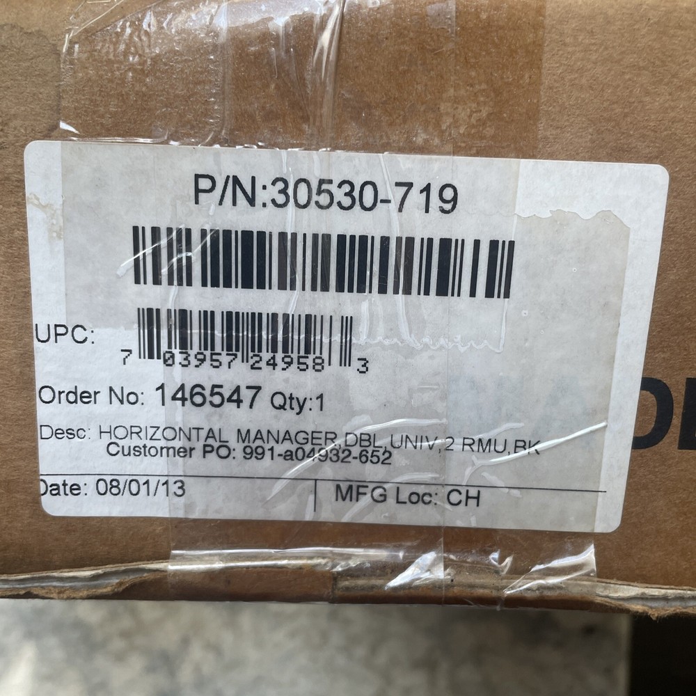 CPI 30530-719 Universal Horizontal Cable Manager Double-Sided