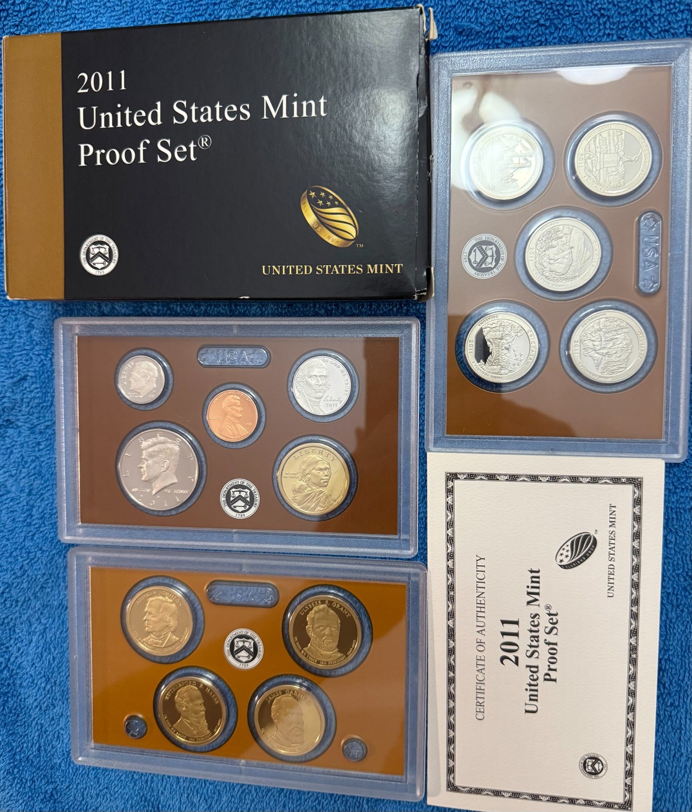 2011-S complete 14-coin U.S. PROOF SET with box & COA.