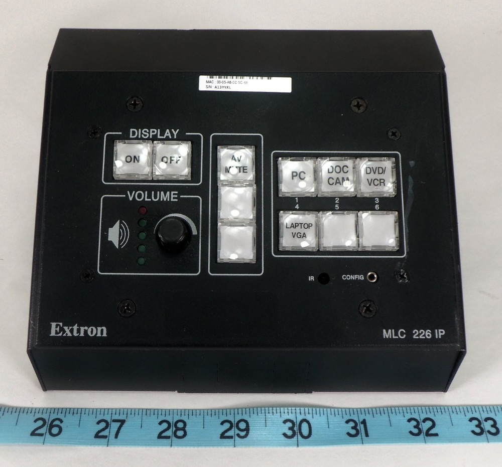 Extron MLC 226 IP MediaLink Controller On/Off Display Volume Controls SKU A