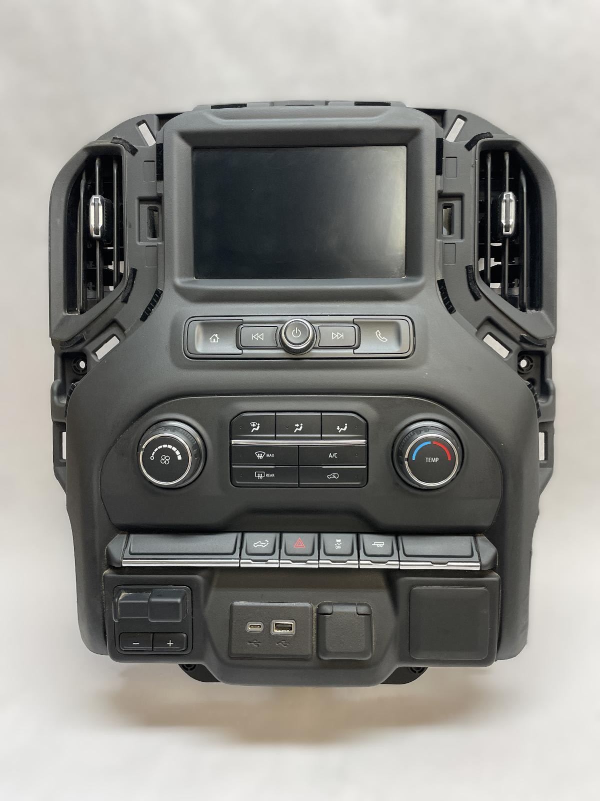 2021 CHEVY SILVERADO 2500 RADIO CONTROL PANEL 8" DISPLAY 84799539 HEAT/AC DASH