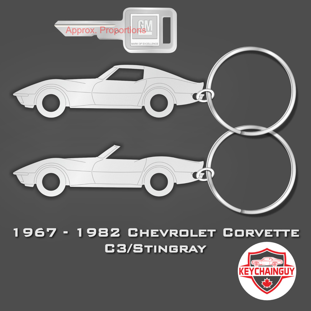 C3 Corvette Stingray 1968 - 1982 Chevrolet Keychains