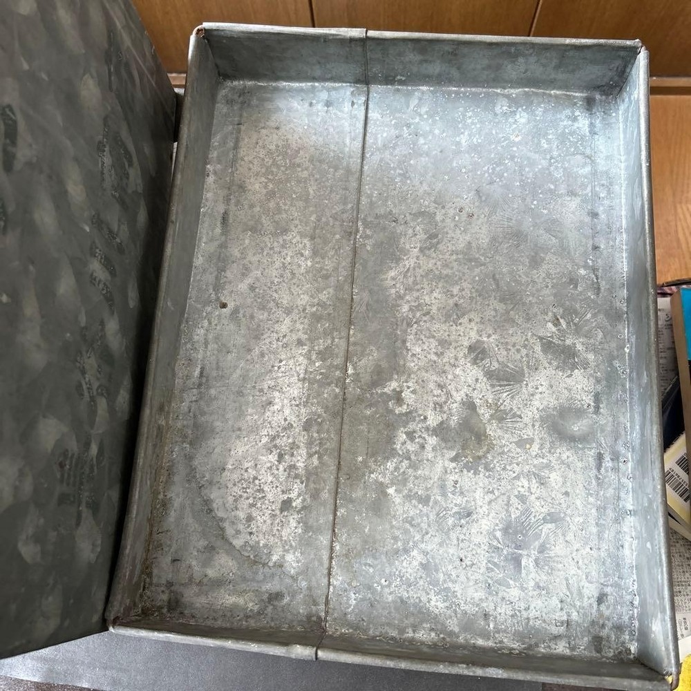 Tin can tea box Showa retro tin case