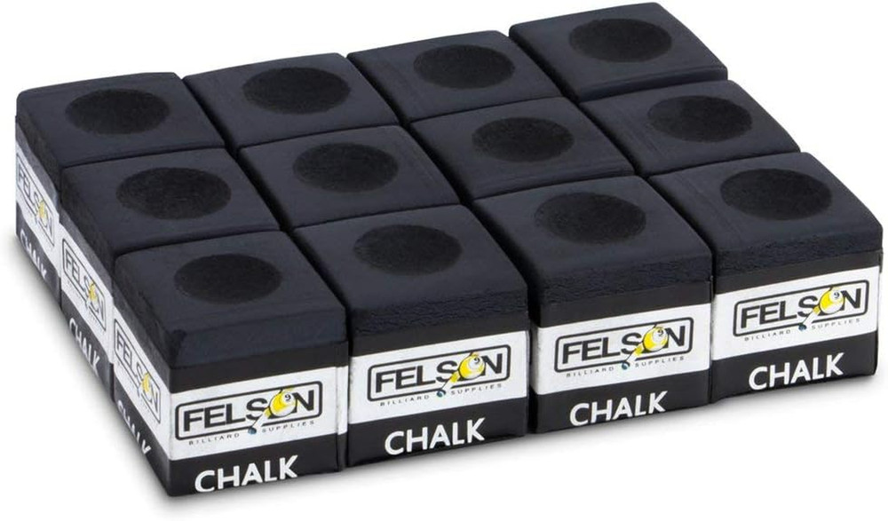 Felson Pool Cue Chalk Cubes with Storage Box – Billiards Table Accessories