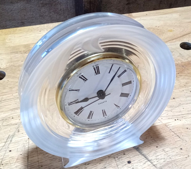 JG Durand Crystal Clock - Needs Battery