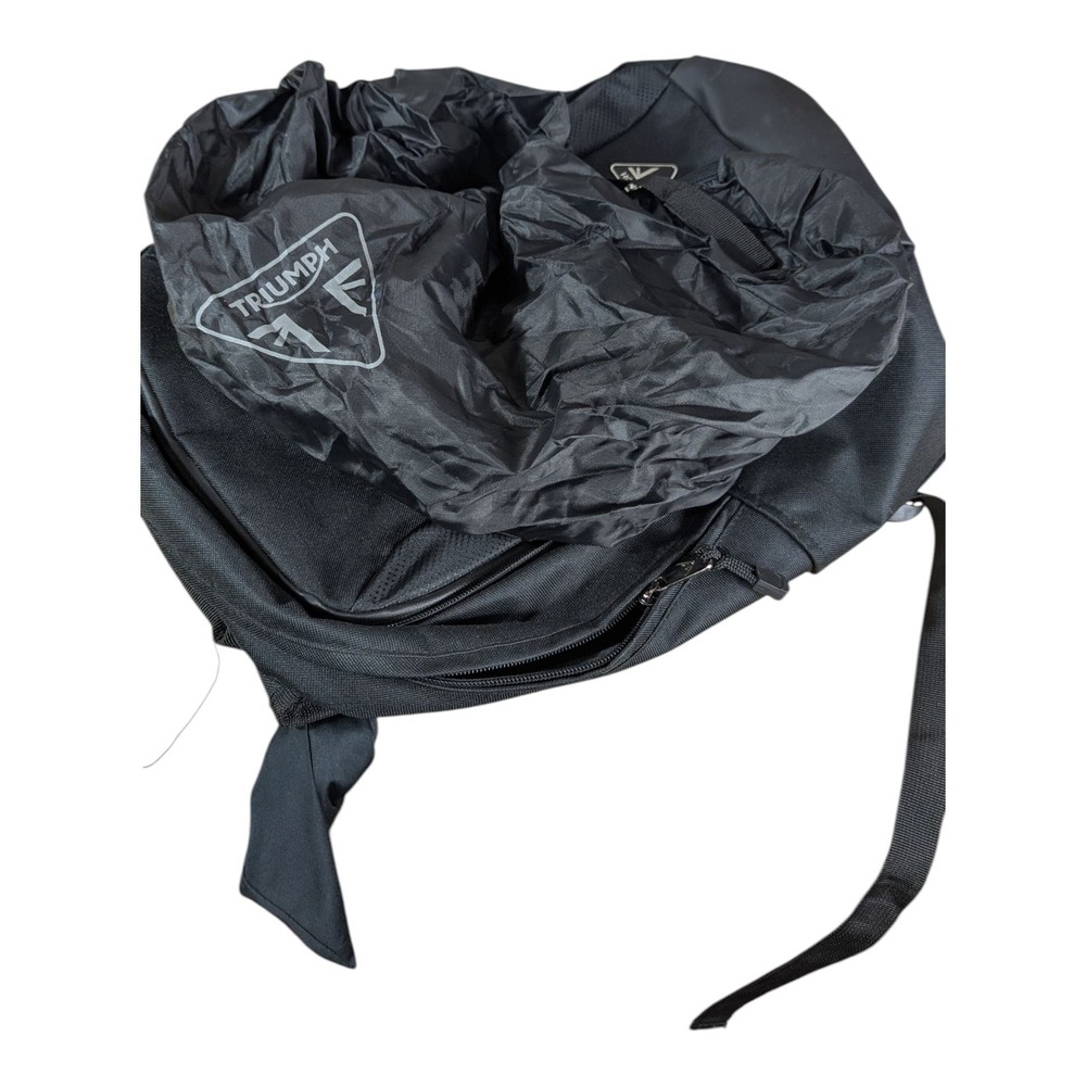 Triumph Motorcycle Backpack Black with Rain Cover
