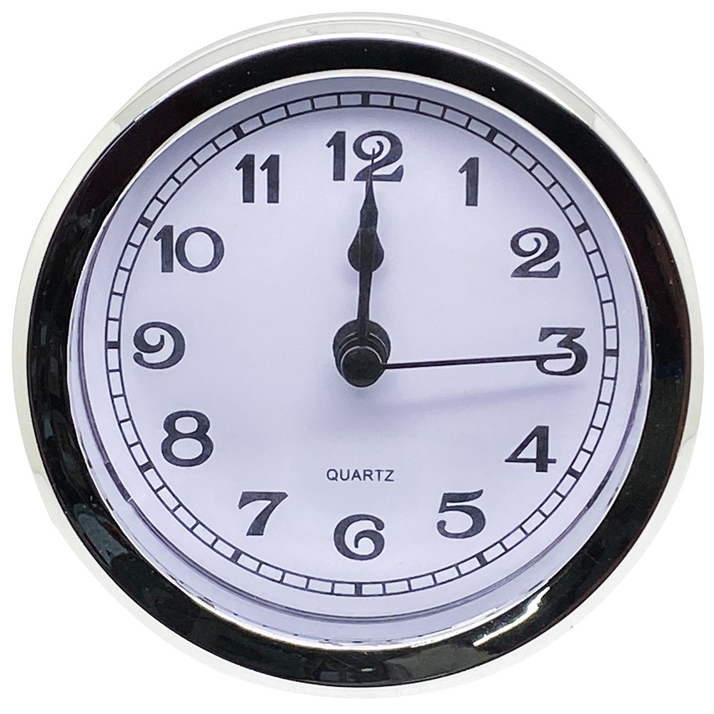 103mm Quartz Replacement Silver Bezel Clock Insert Arabic Numeral 91-93mm Hole