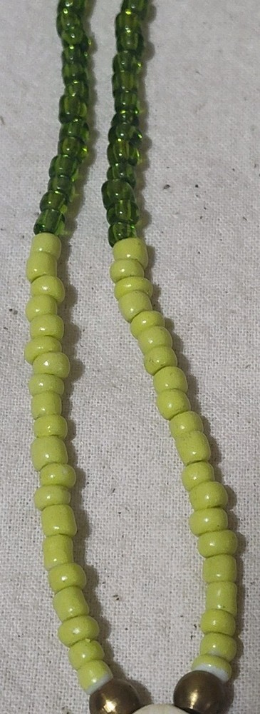 Native American Beaded Turtle Necklace 19" D21