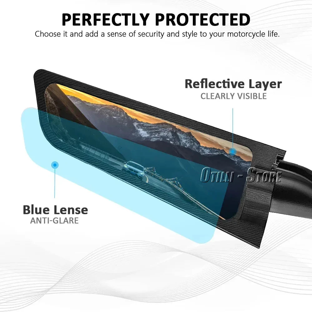Rearview Mirrors Wind Wing Adjustable Rotating Side Mirrors For Suzuki GSX-R1000