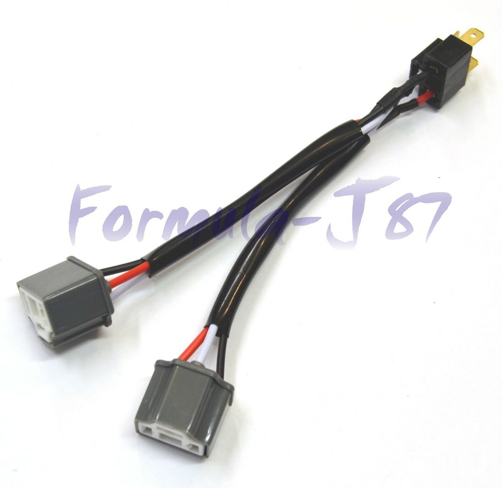 Splitter Wire Ceramic S 9003 HB2 H4 Two Harness Fog Light Adapter Replace Plug