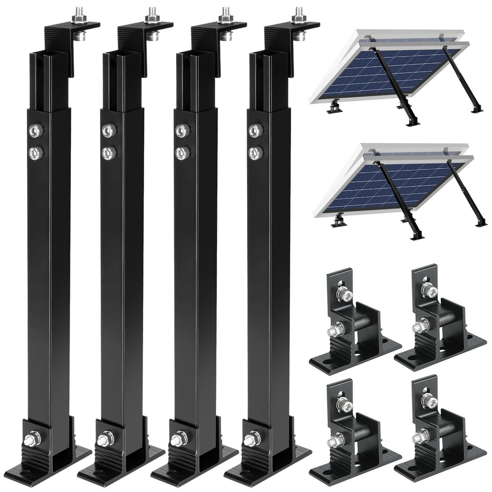 Solar Panel Mount, Aluminum Alloy Adjustable Solar Panel Tilt Mount Brackets,...