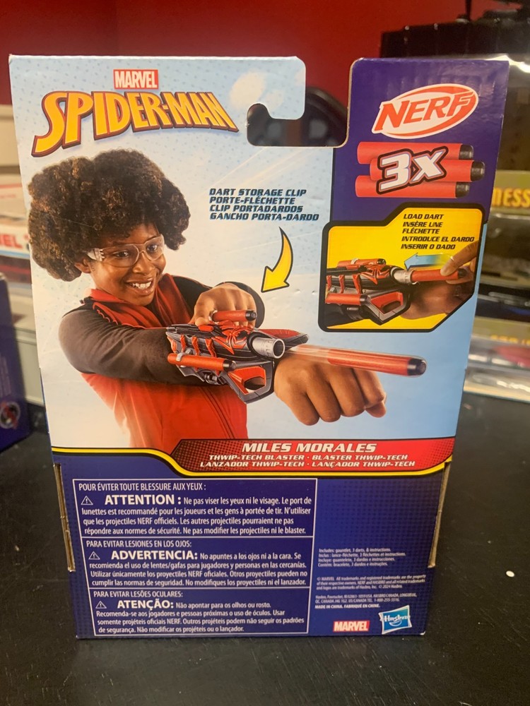 Nerf Marvel Spider-Man Thwip-Tech Blaster w/ 3 Darts – New