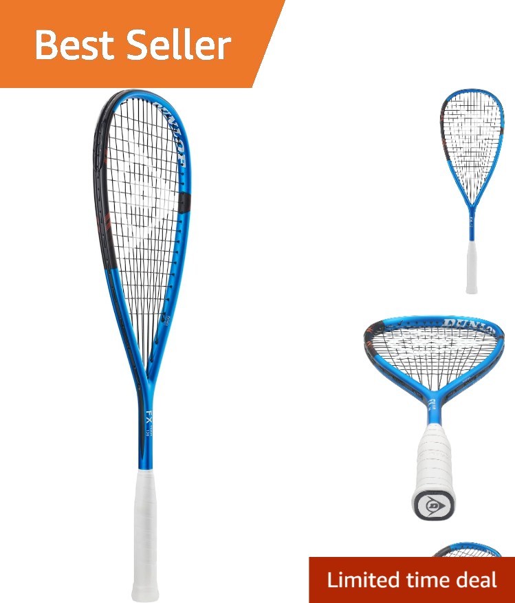 High-Performance FX Team 130 Squash Racket - 100% Graphite, Lightweight 130g