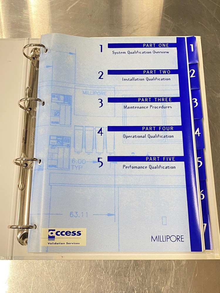 Millipore Water Purification System- Users Guide / Instruction Book / Manual