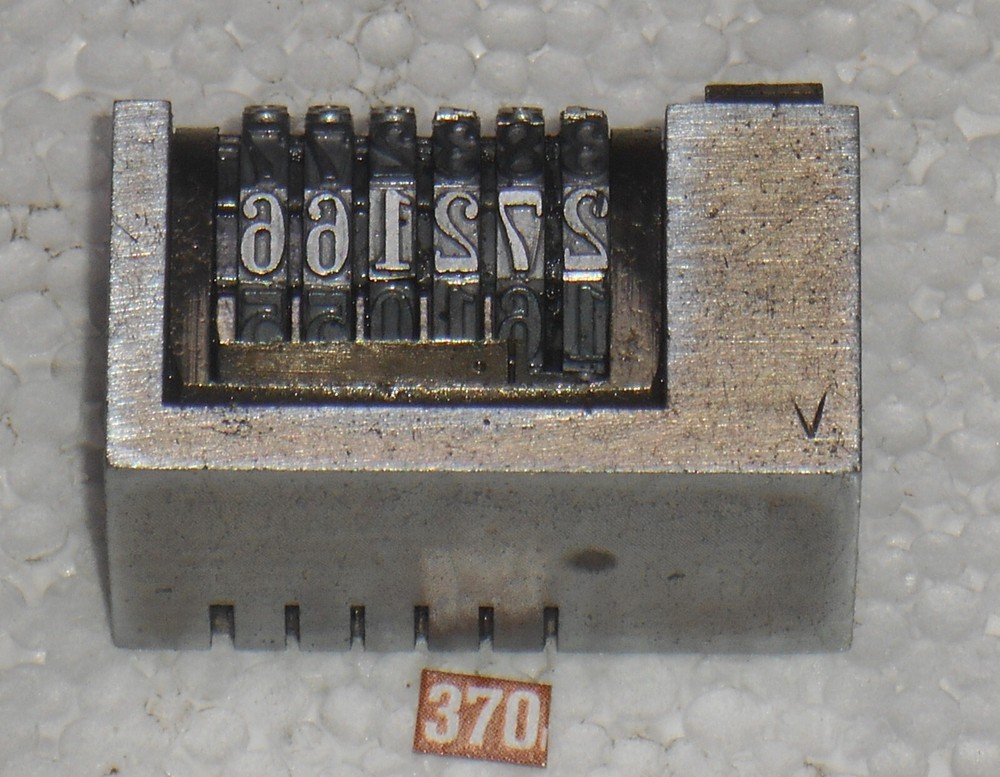 REX /SUNUM | Reverse letterpress numbering machine | 370