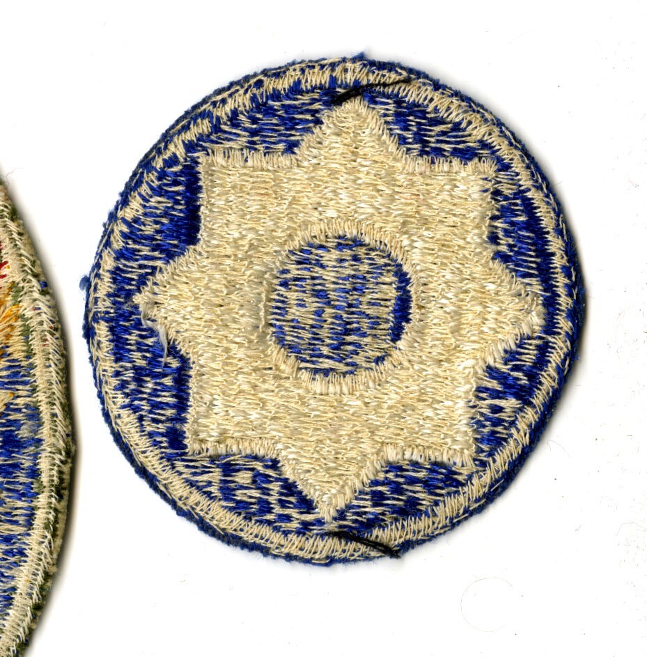 8th Service Command White Back Patch WWII Vintage Southern States