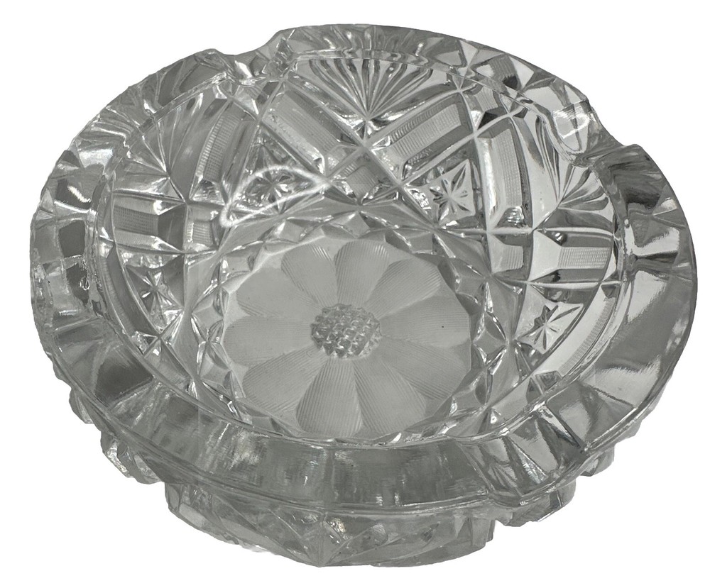 Heavy Glass Ashtray 6”