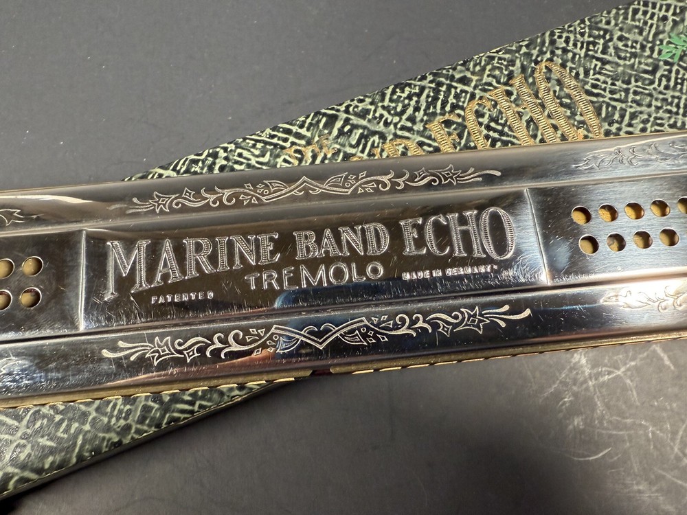 German Tromono Marine Marching Band Harmonica With Case