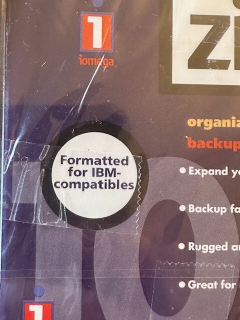 6 Zip disk 100MB Disk for use with Zip Drive Formatted for IBM-Compatibles
