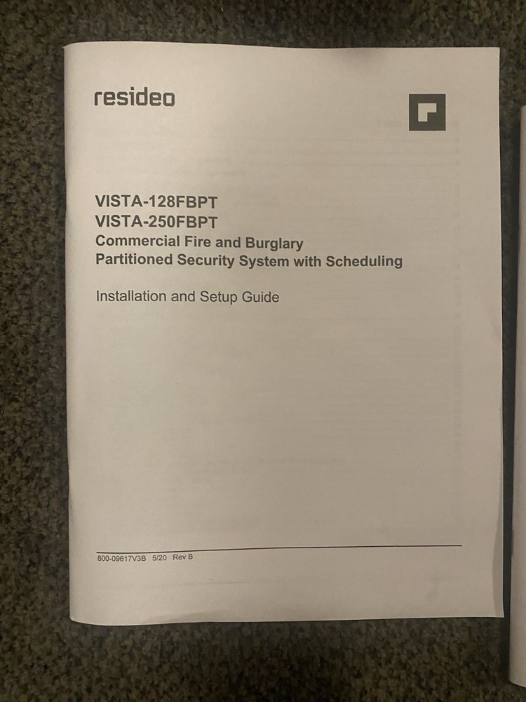 VISTA-128FBPT/250FBPT-Install guide and Programming guide