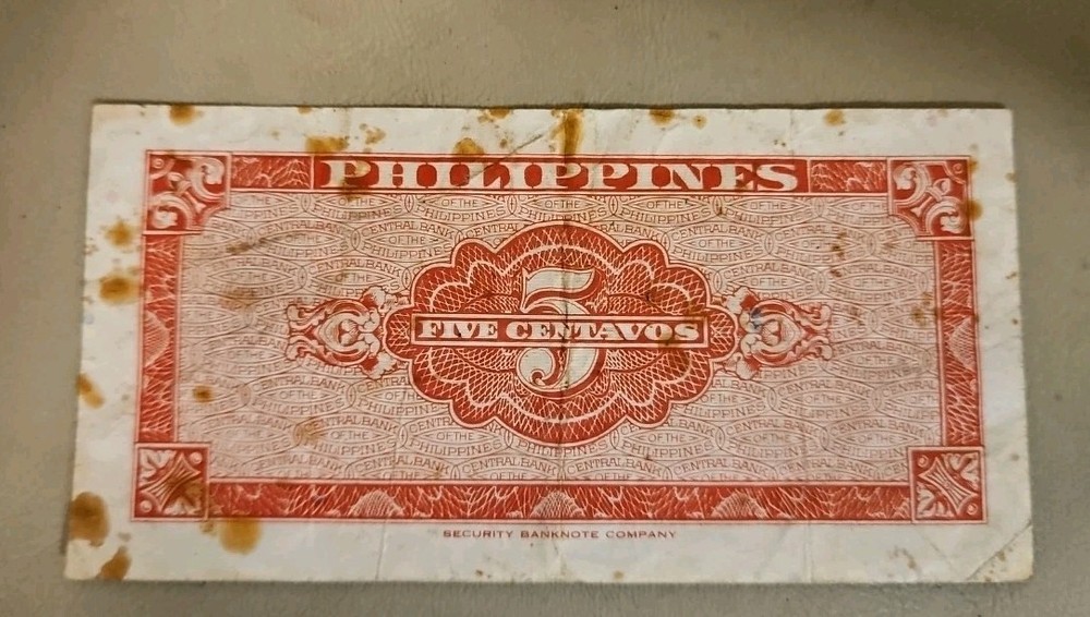 Philippines 5 Centavos Note