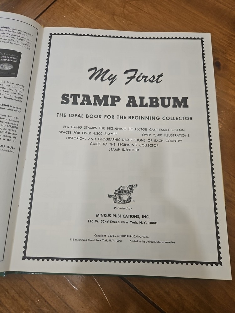 My First Stamp Album - Vintage 1967 Plus Flags Of The World stamps Beginners.