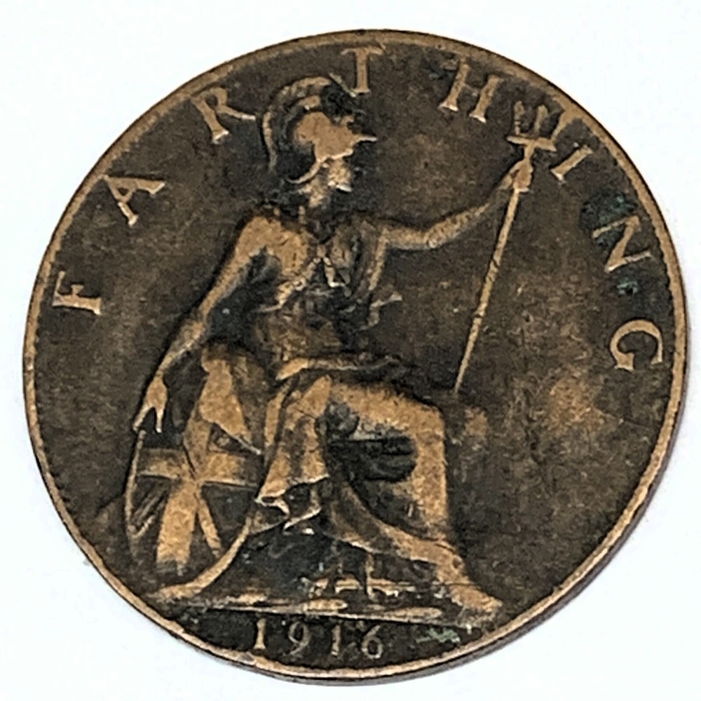 # C8989    GREAT BRITAIN     COIN,    FARTHING   1916