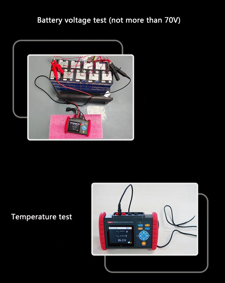 UNIT UT677A Battery Internal Resistance Tester Volt Temp Meter Bluetooth PC APP