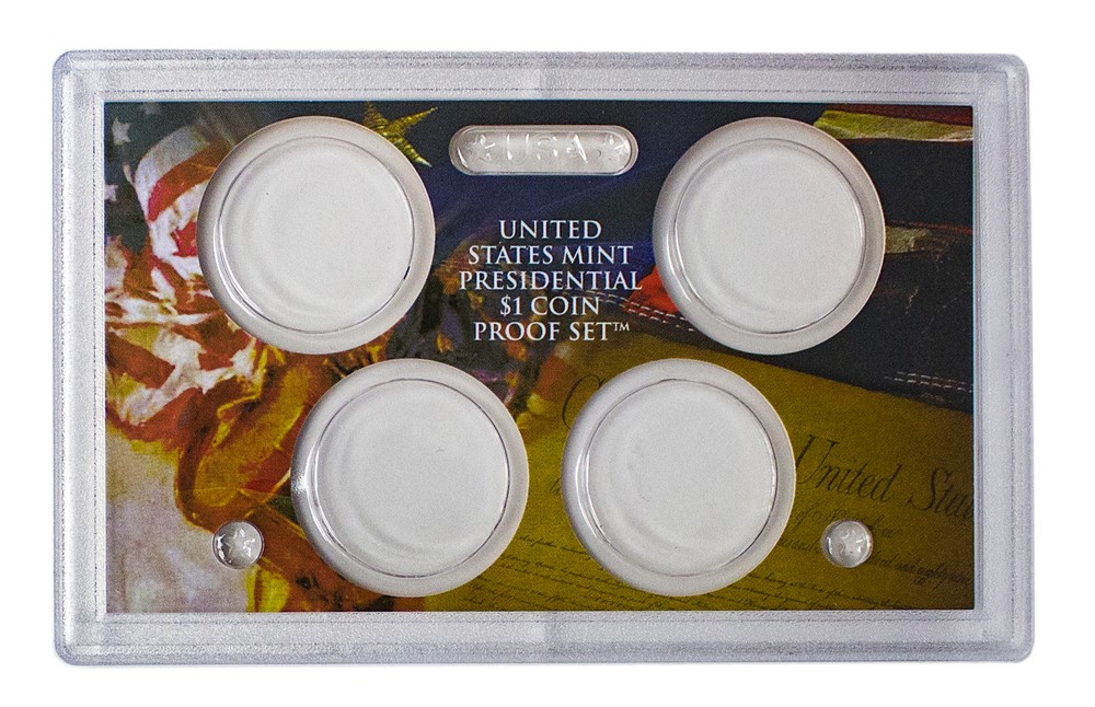 Empty Plastic Lens with Brown Type B Insert Holds 4 small dollars, 5 Pack