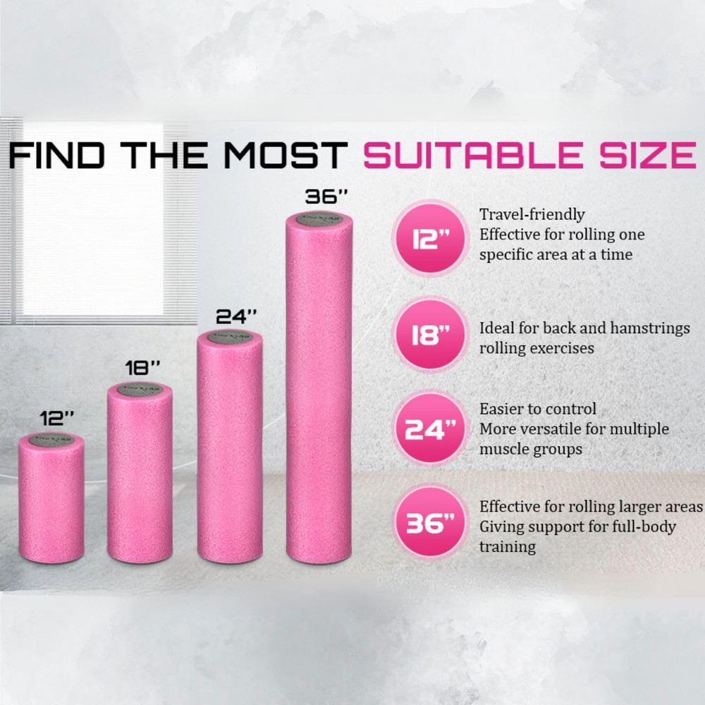 High-Density EPP round Back Roller Foam, Exercise Foam Roller for Yoga, Pilates