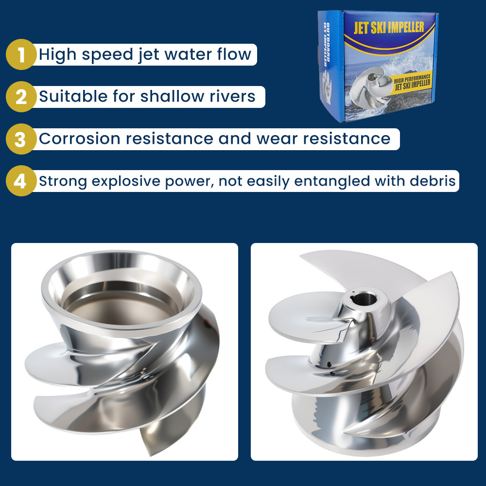 For Medium Series Outboard Jet Impeller 6 1/8 Part No.1737 + Flanged Liner 1521