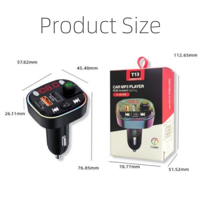 FM Transmitter, bluetooth Fm Transmitter wireless Radio adapter Car Kit