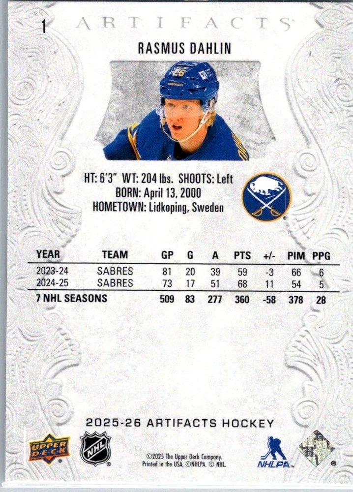 2025-26 Upper Deck Artifacts BASE CARDS #1-100 **U-Pick List**