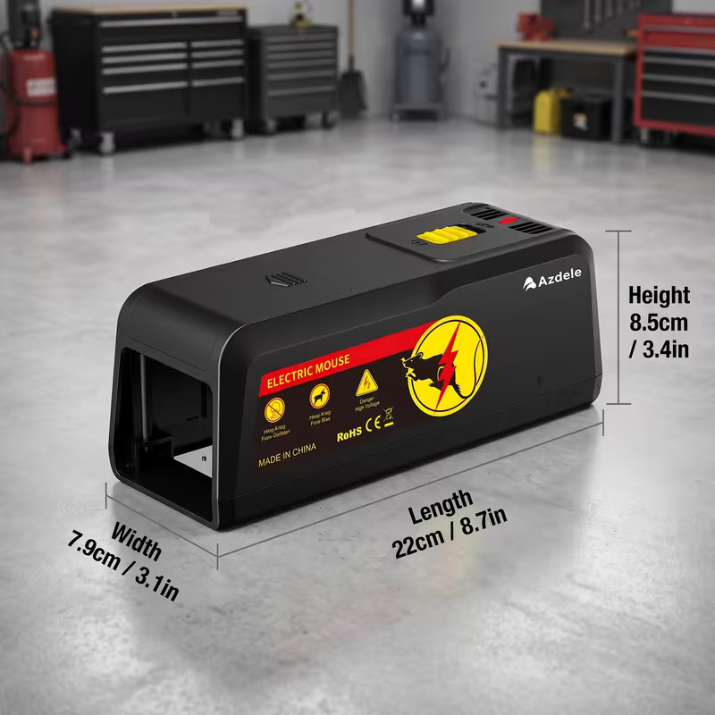 ELECTRIC MOUSE & RAT KILLER - COMPACT ELECTRONIC PEST TRAP WITH ZAPPER FUNCTION