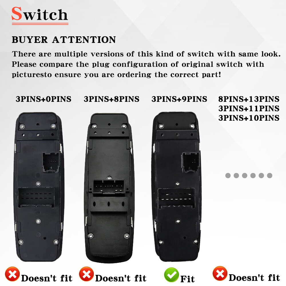 ✅✅For Dodge Ram 1500 2500 3500 2009-2012 Front Driver Master Power Window Switch