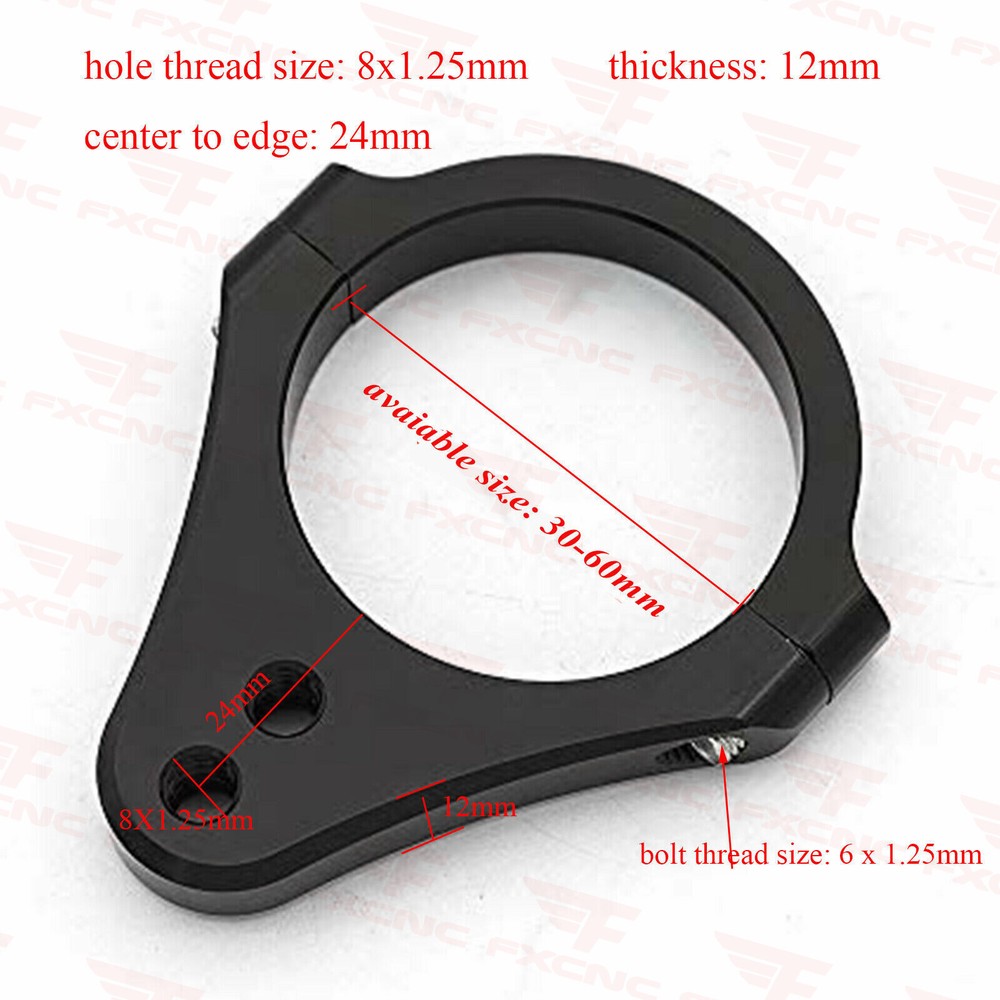 52mm CNC Universal Steering Damper Fork Frame Mount Clamp Bracket Holder Racing
