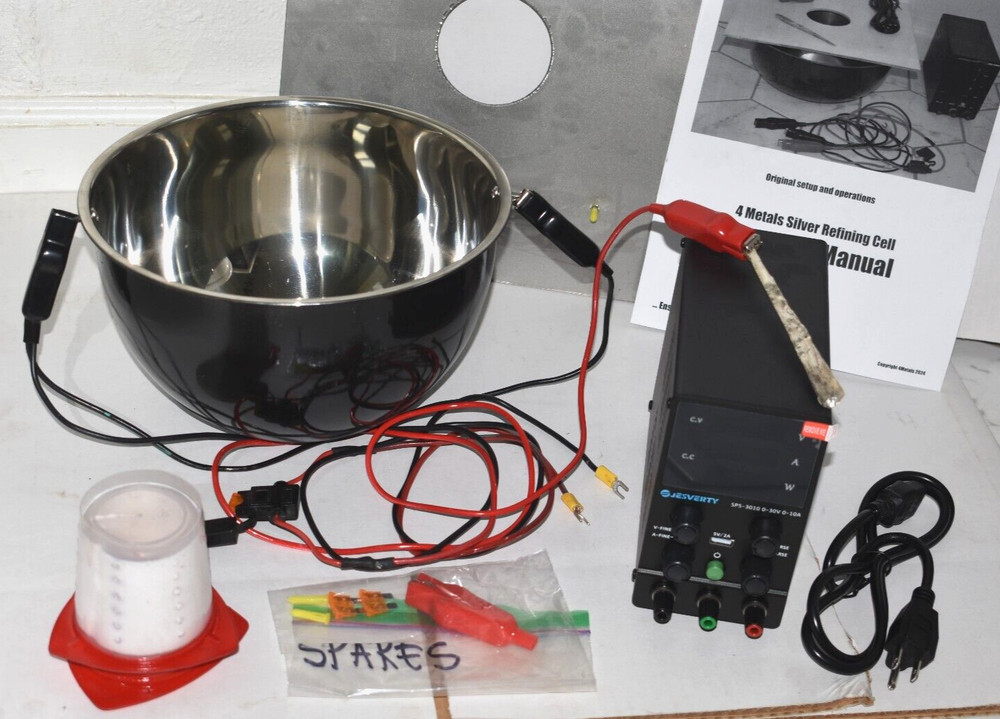 PROFESSIONAL SILVER CELL electrolytic make scrap pure COMPLETE MONEY MAKING TOOL