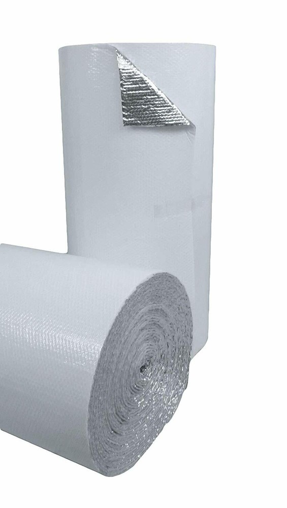 Continuous Double WHITE Foil Insulation Reflective Bubble Roll (36"x10FT) R8-24